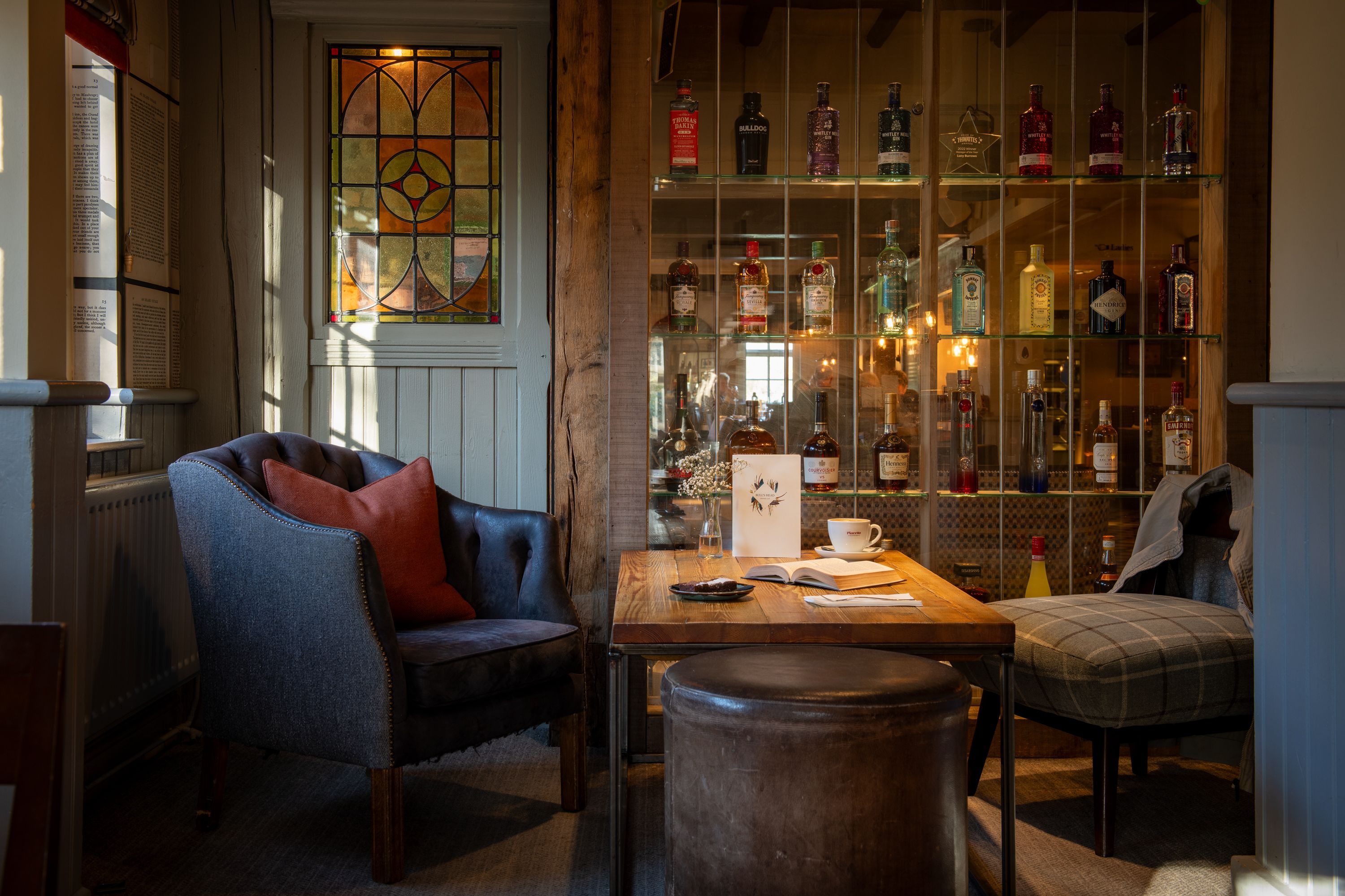 seating area in the bar